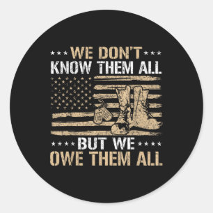 Sticker Rond Drapeau américain des vétérans patriotiques 4 juil