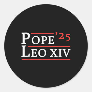 Sticker Rond Drapeau américain du cardinal Robert Prevost Pope