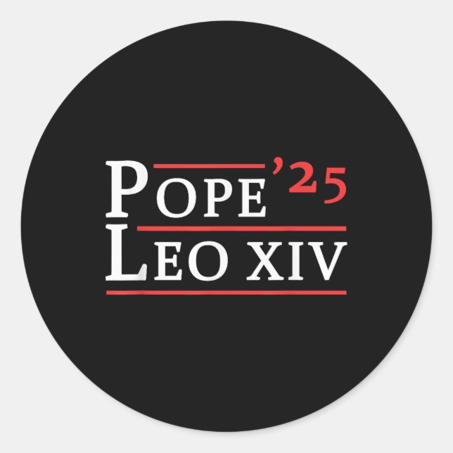 Sticker Rond Drapeau américain du cardinal Robert Prevost Pope  (Devant)