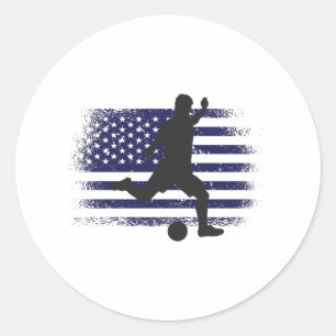 Sticker Rond Drapeau américain du maillot de football américain