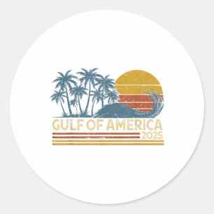 Sticker Rond Drapeau Américain G 2025 Du Golfe Des Etats-Unis E