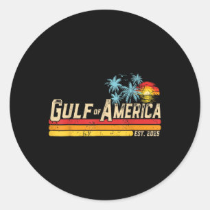Sticker Rond Drapeau Américain G 2025 Du Golfe Des Etats-Unis E
