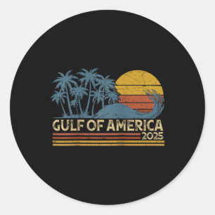 Sticker Rond Drapeau Américain G 2025 Du Golfe Des Etats-Unis E