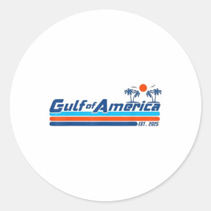 Sticker Rond Drapeau Américain G 2025 Du Golfe Des Etats-Unis E