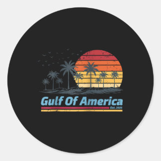 Sticker Rond Drapeau Américain G 2025 Du Golfe Des Etats-Unis E