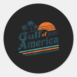 Sticker Rond Drapeau Américain G 2025 Du Golfe Des Etats-Unis E