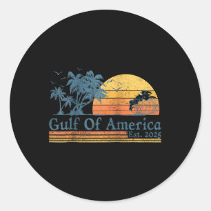 Sticker Rond Drapeau Américain G 2025 Du Golfe Des Etats-Unis E