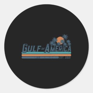 Sticker Rond Drapeau Américain G 2025 Du Golfe Des Etats-Unis E