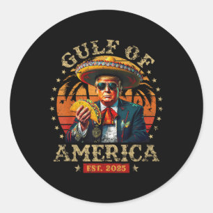 Sticker Rond Drapeau Américain G 2025 Du Golfe Des Etats-Unis E