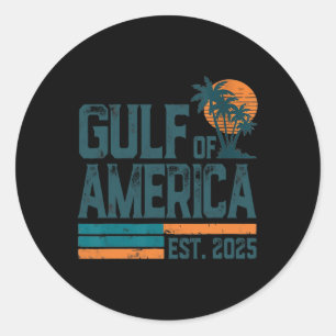 Sticker Rond Drapeau Américain G 2025 Du Golfe Des Etats-Unis E