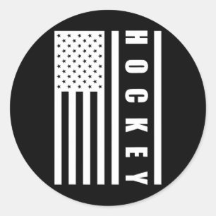 Sticker Rond Drapeau américain gardien de but sportif joueur de