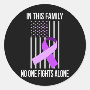 Sticker Rond Drapeau américain Heimerheimer Ribbon Heimerheimer