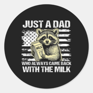 Sticker Rond Drapeau Américain Juste Un Père Qui Est Toujours R