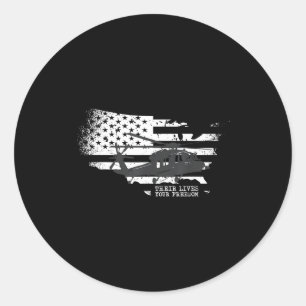 Sticker Rond Drapeau américain patriotique de la liberté Usa