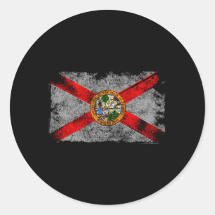 Sticker Rond Drapeau américain Patriotique Distorti Floride