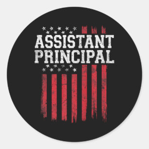 Sticker Rond Drapeau américain principal Istant Patriot Patriot