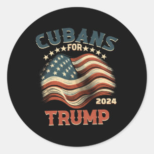 Sticker Rond Drapeau américain Trump 2024