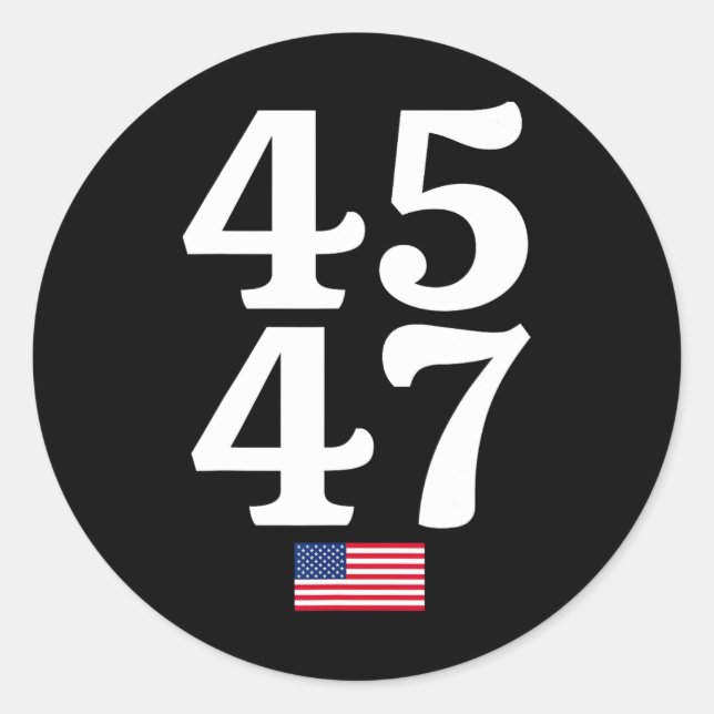 Sticker Rond Drapeau américain Trump 2024 (Devant)
