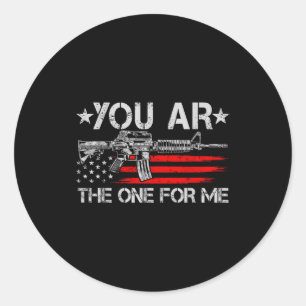 Sticker Rond Drapeau américain tu es celui pour moi