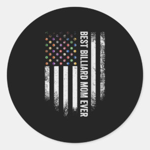Sticker Rond Drapeau américain vintage Meilleure piscine Billia