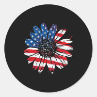 Drapeau Américain Vintage Tournesol Heureux 4ème D