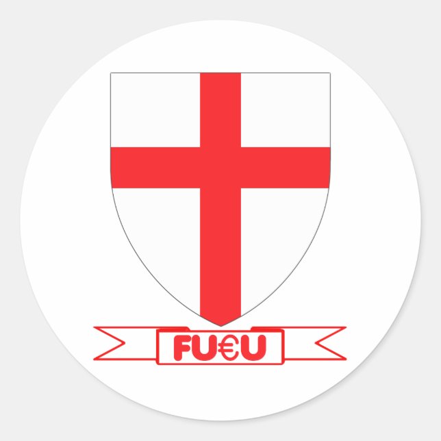 Sticker Rond drapeau anglais (Devant)