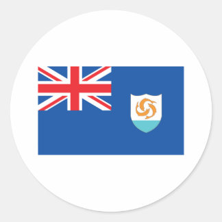 Sticker Rond Drapeau Anguilla