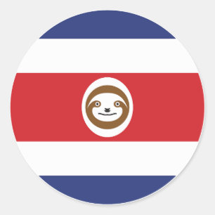 Sticker Rond Drapeau animal national du Costa Rica