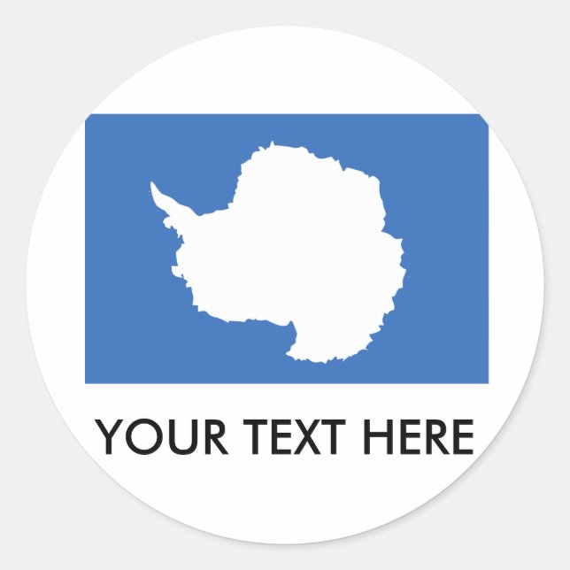 Sticker Rond Drapeau Antarctique (Devant)