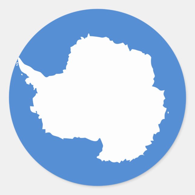 Sticker Rond Drapeau Antarctique (Devant)