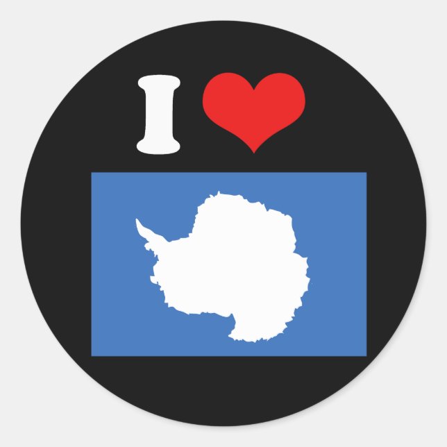 Sticker Rond Drapeau Antarctique (Devant)