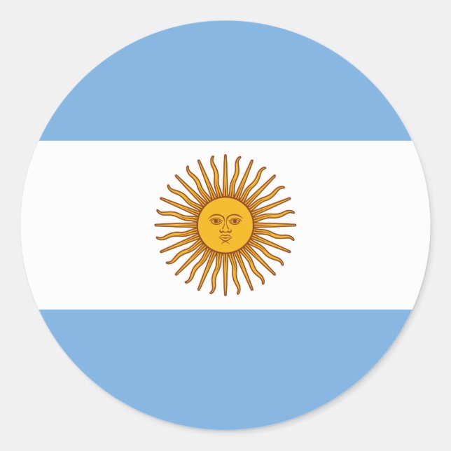 Sticker Rond Drapeau argentin (Devant)