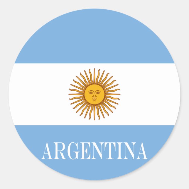 Sticker Rond Drapeau argentin Bandera De Argentina (Devant)