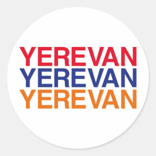 Sticker Rond Drapeau ARMÉNIE