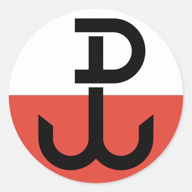 Sticker Rond Drapeau Armia Krajowa (Devant)