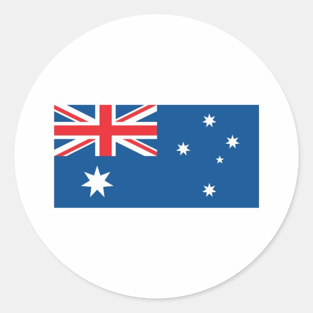 Sticker Rond Drapeau Australie (Devant)