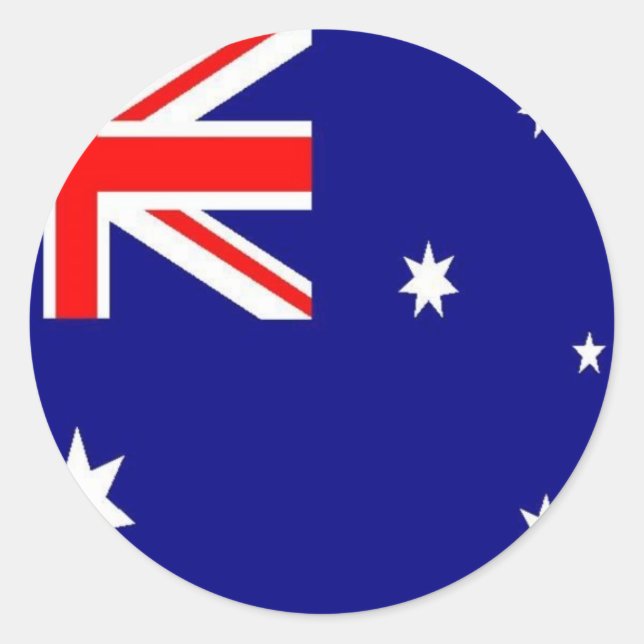 Sticker Rond Drapeau australien (Devant)