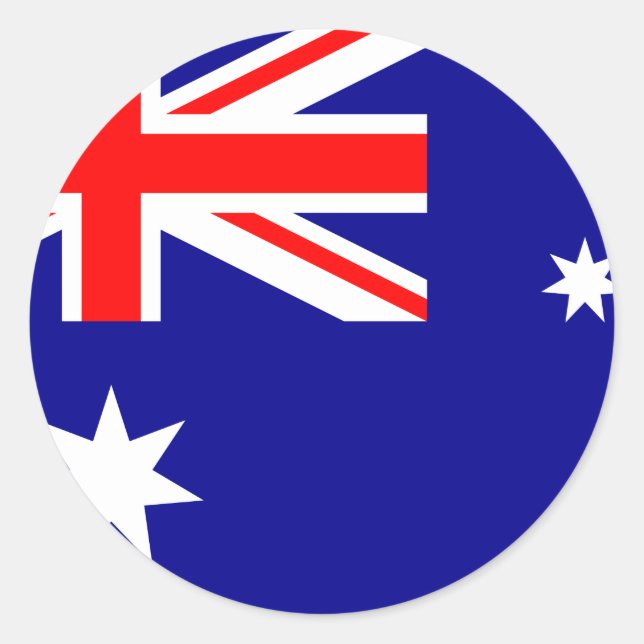 Sticker Rond Drapeau australien (Devant)