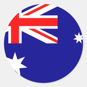 Sticker Rond Drapeau australien