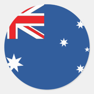 Sticker Rond Drapeau australien