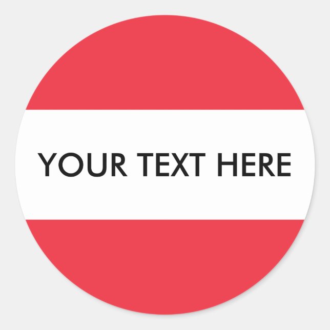 Sticker Rond Drapeau Autriche (Devant)