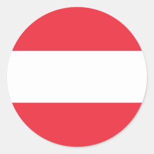 Sticker Rond Drapeau Autriche (Autriche)