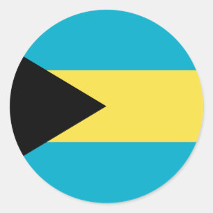 Sticker Rond Drapeau Bahamas
