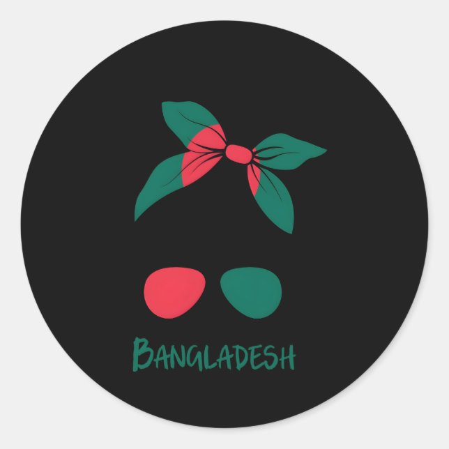 Sticker Rond Drapeau Bangladesh Bangladesh (Devant)