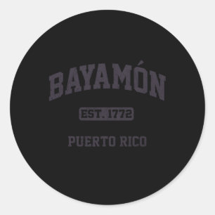 Sticker Rond Drapeau Bayamã N Porto Rico Boricua Style sportif