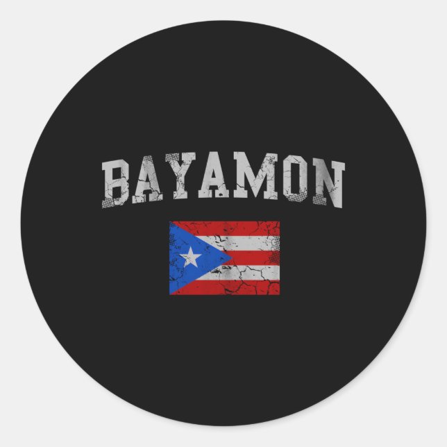 Sticker Rond Drapeau Bayamon Porto Rico (Devant)