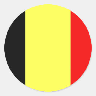 Sticker Rond Drapeau Belgique
