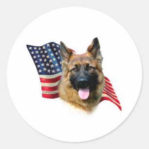 Sticker Rond Drapeau berger allemand