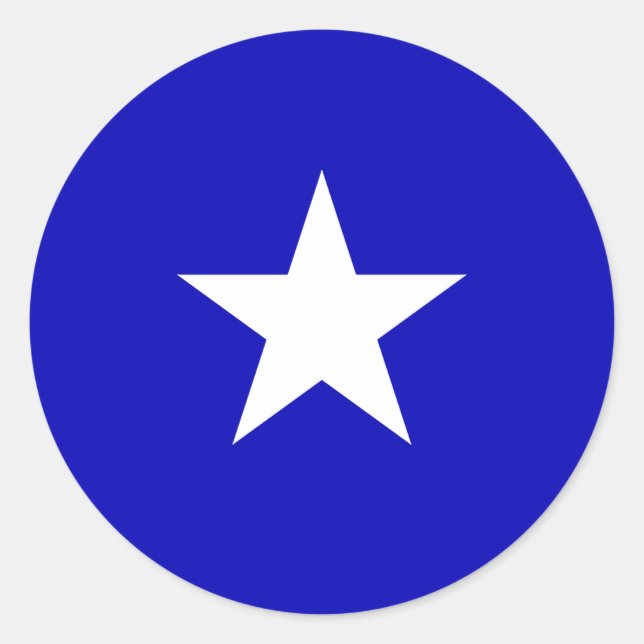 Sticker Rond Drapeau bleu Bonnie (Devant)