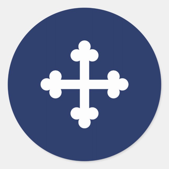 Sticker Rond Drapeau bleu du bas (Devant)